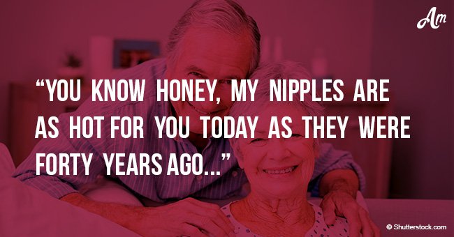 Granny whispers intimate compliment to husband during breakfast and his response is priceless