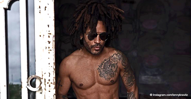 Lenny Kravitz Drops Jaws, Flaunting His Rock-Hard Abs & Tattoos in Shirtless Photo