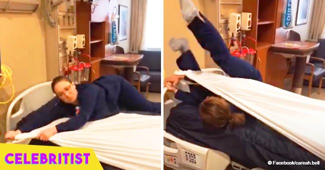 Hilarious video of Indianapolis nurse struggling to make the bed went viral in 2018