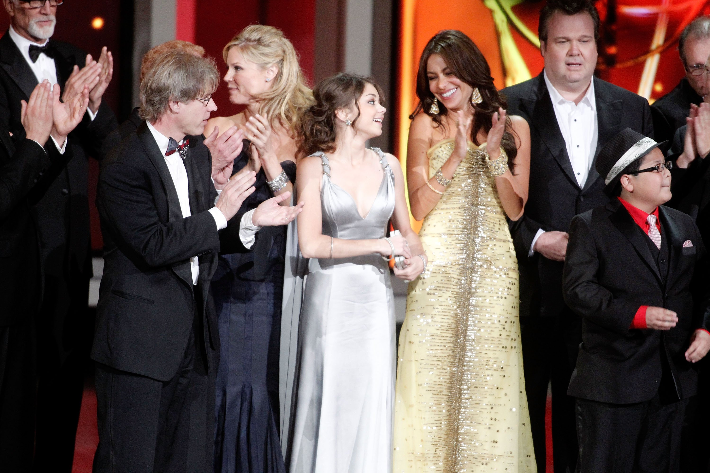 The "Modern Family" cast at the 2010 62nd Annual Primetime Emmy Awards at the Nokia Theater In Los Angeles | Source: Getty Images
