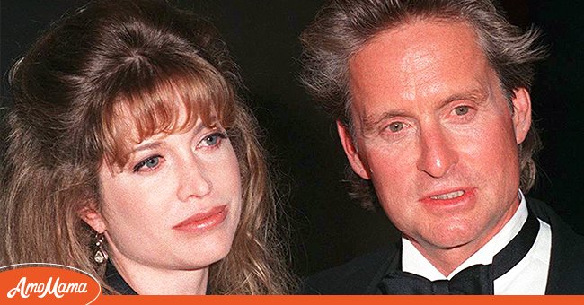 American actor Michael Douglas with his wife Diandra Luker at the American Cinematheque's Eighth Annual Moving Picture Ball on September 29,1993 in Los Angeles, California | Photo: Getty Images