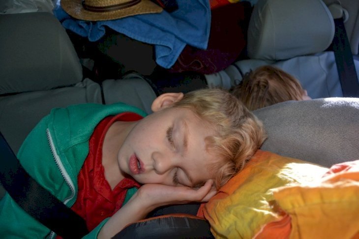 Children sleeping in a car | Source: Shutterstock