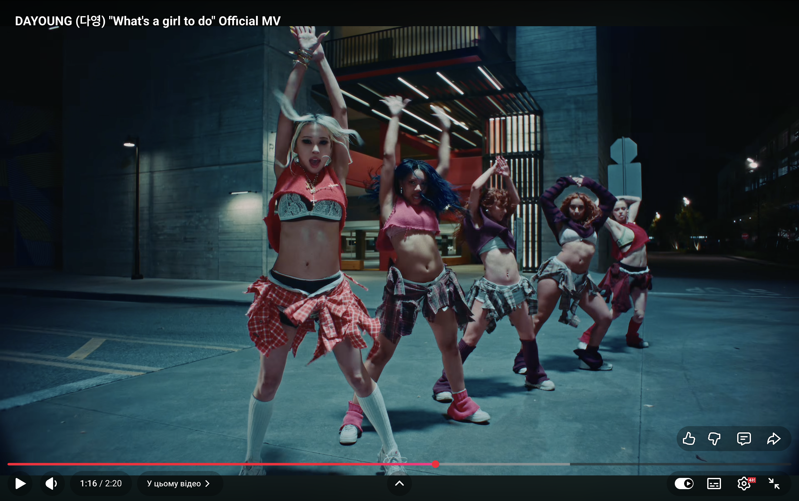 Shiloh Jolie and other performers in the music video for "What's a Girl to Do," | Source: YouTube/@DAYOUNG_official