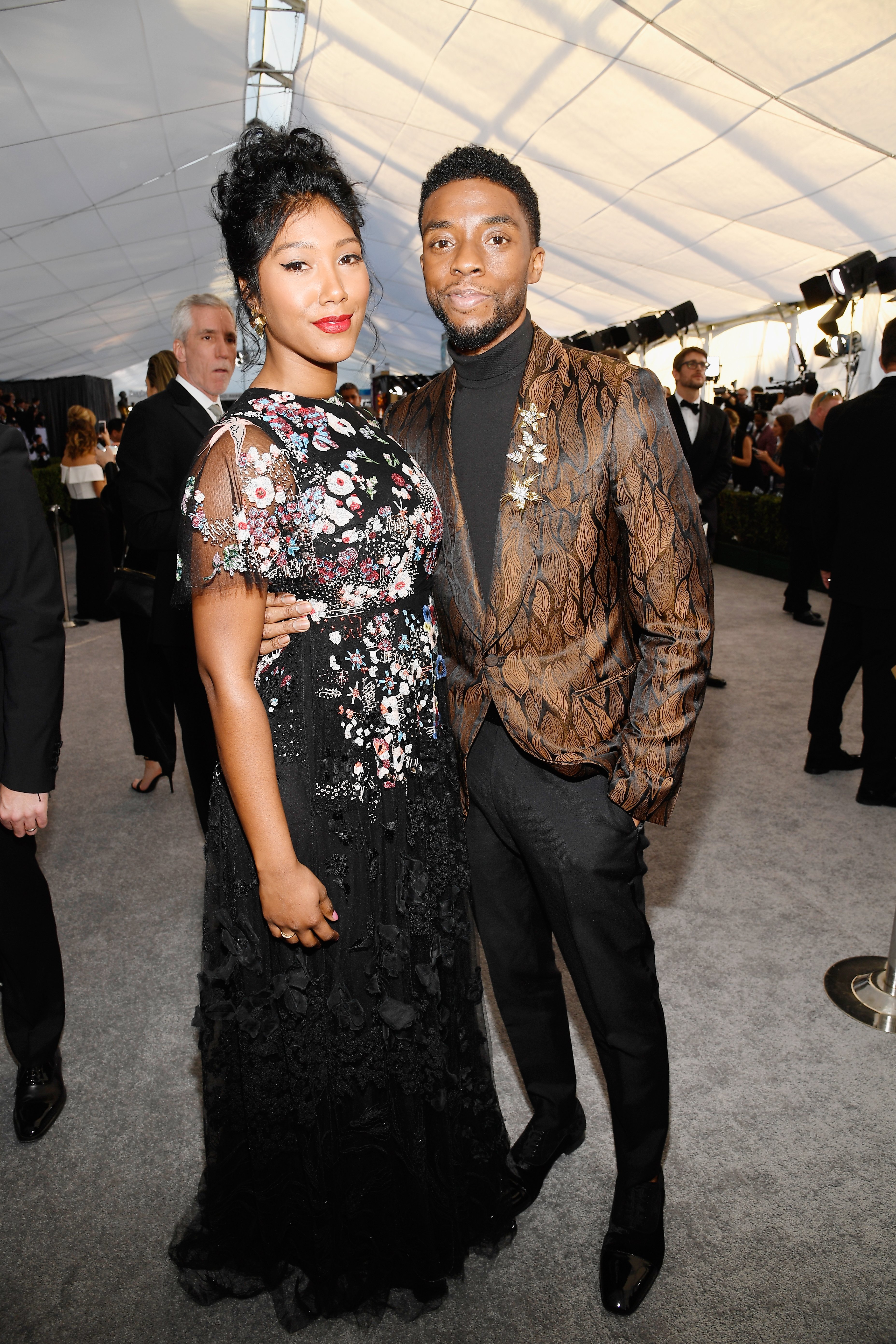 Taylor Simone Leward and Chadwick Boseman at the 25th Annual Screen Actors Guild Awards in California on January 27, 2019 | Source: Getty Images 