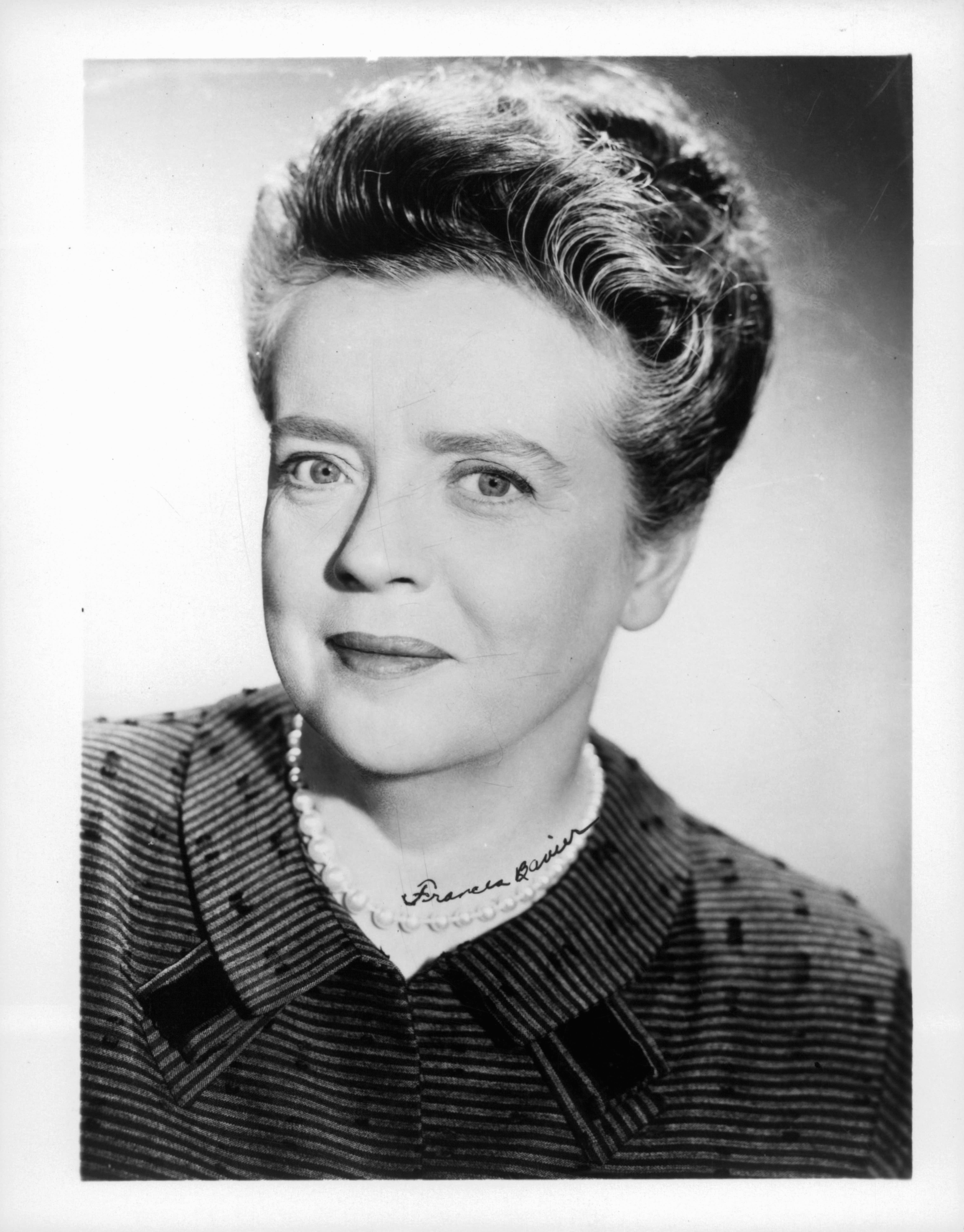 Frances Bavier in an unspecified black and white photo. | Source: Getty Images
