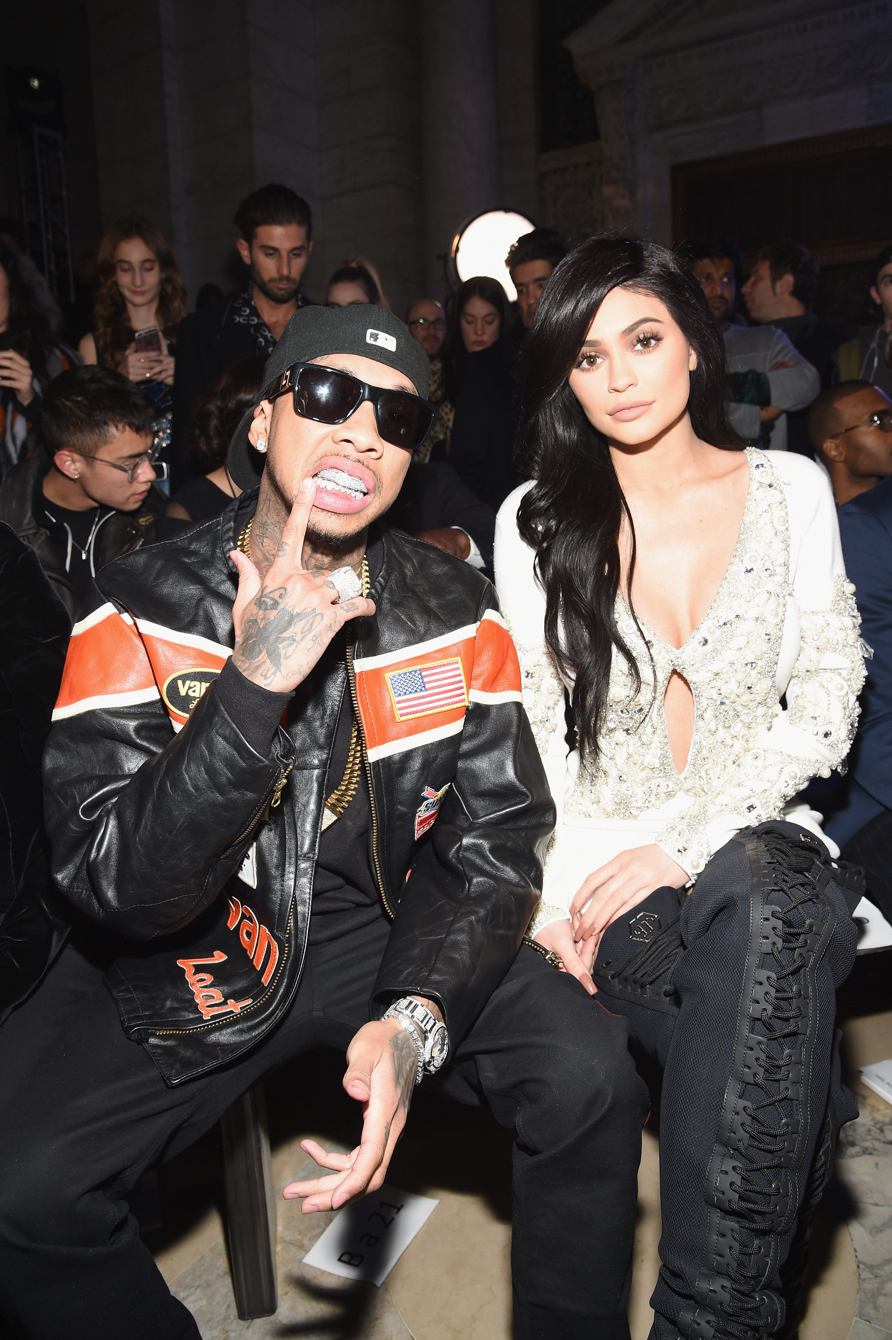 Tyga and Kylie Jenner at the Philipp Plein Fall/Winter 2017/2018 Women's And Men's Fashion Show on February 13, 2017, in New York. | Source: Getty Images