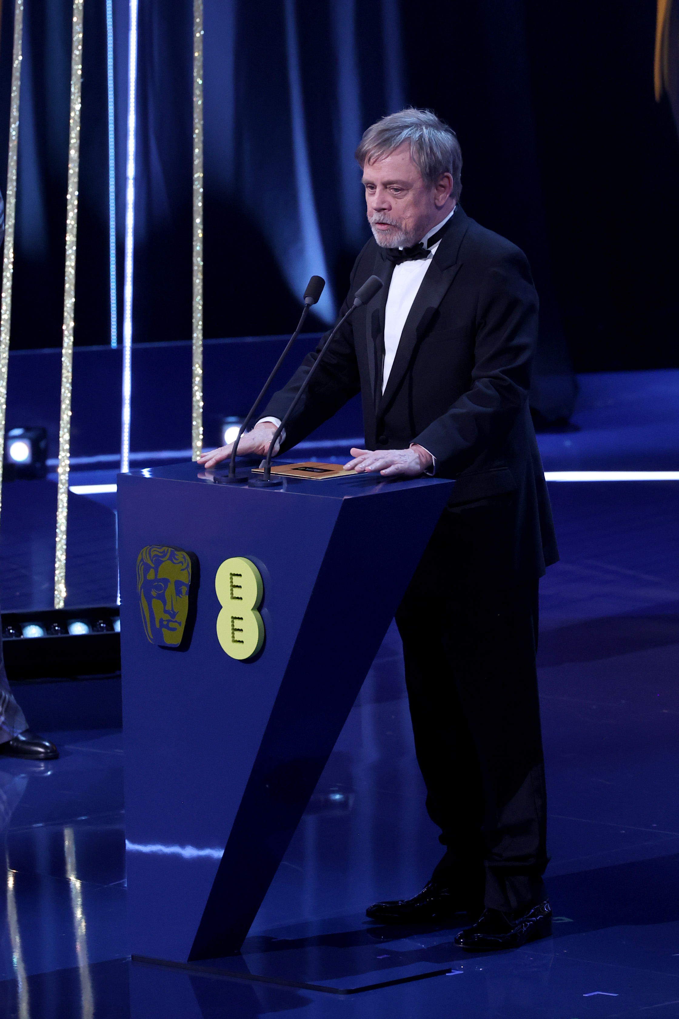 Mark Hamill presenting the Best Film Award on stage during the EE BAFTA Film Awards 2025 at The Royal Festival Hall on February 16 in London, England. | Source: Getty Images