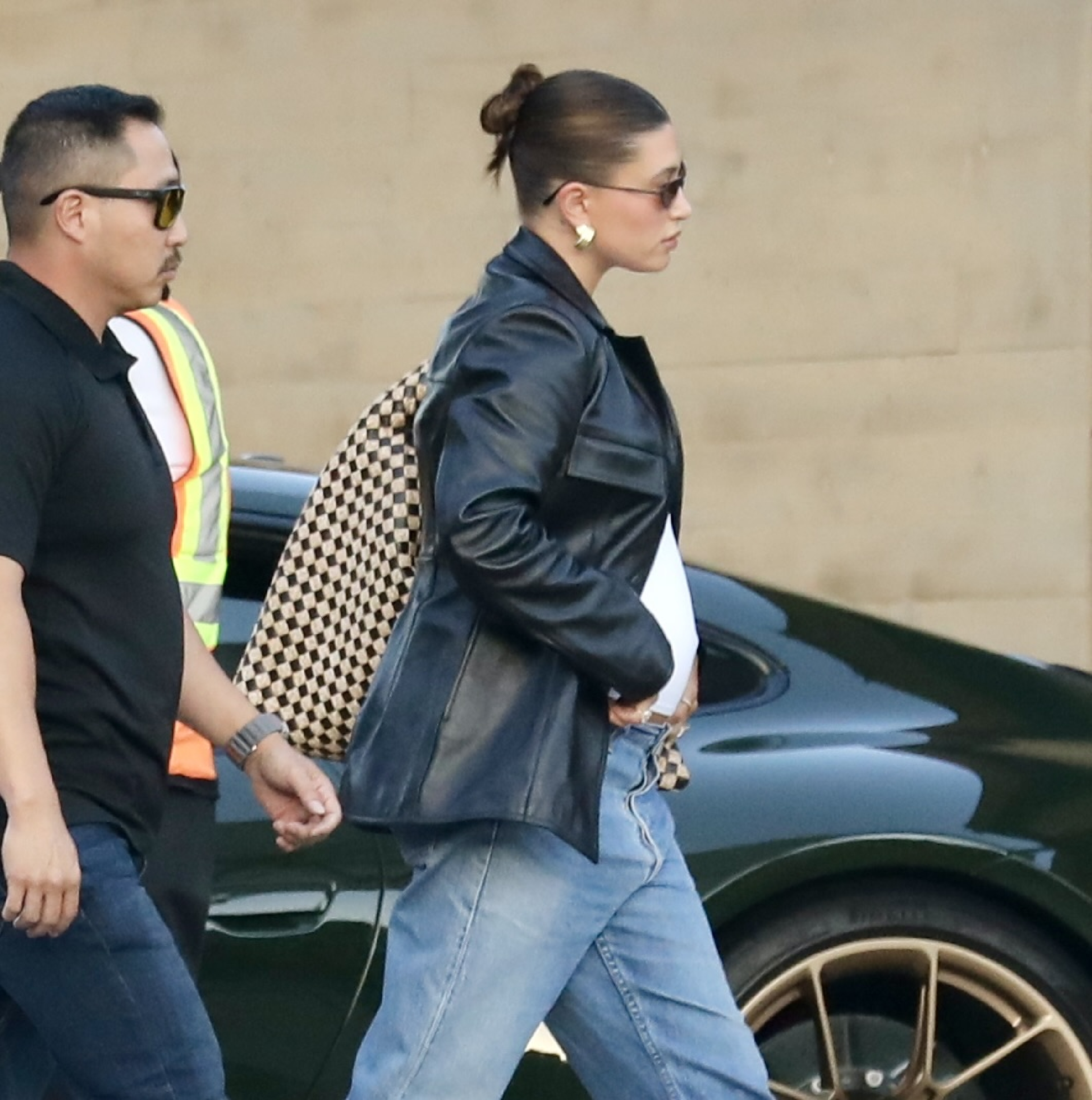 Hailey Bieber is seen arriving at Nobu in Malibu, California, on July 15, 2024 | Source: Getty Images