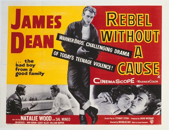 A poster for Nicholas Ray's 1955 drama 'Rebel Without a Cause' starring James Dean | Photo: Getty Images