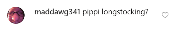 Fan points out that Ripa reminds them of Pippi Longstockings. | Instagram: kellyripa