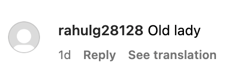 A screenshot of a comment about Salma Hayek posted on August 1, 2023 | Source: Instagram/salmahayek