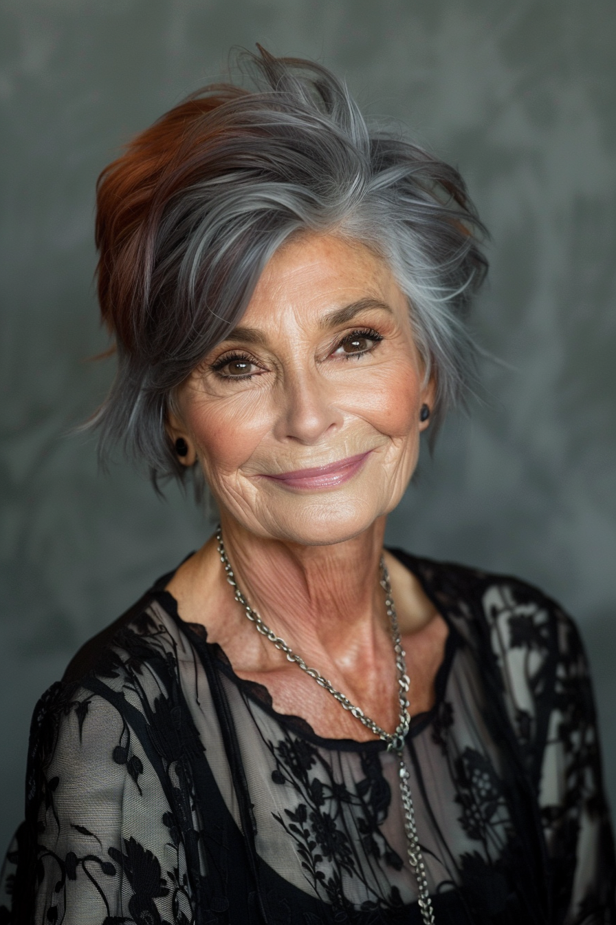 Sharon Osbourne in her 70s without cosmetic procedures via AI | Source: Midjourney