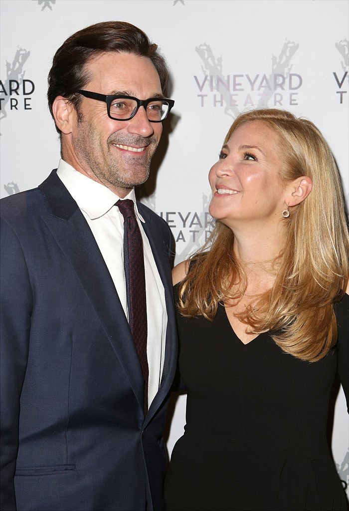 Jon Hamm and Jennifer Westfeldt attend the Off-Broadway opening Night Performance of 'Billy & Ray' at the Vineyard Theatre on October 20, 2014 | Photo: Getty Images