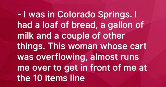 Woman gets on 'express lane' with too many items and cashier has perfect response for her