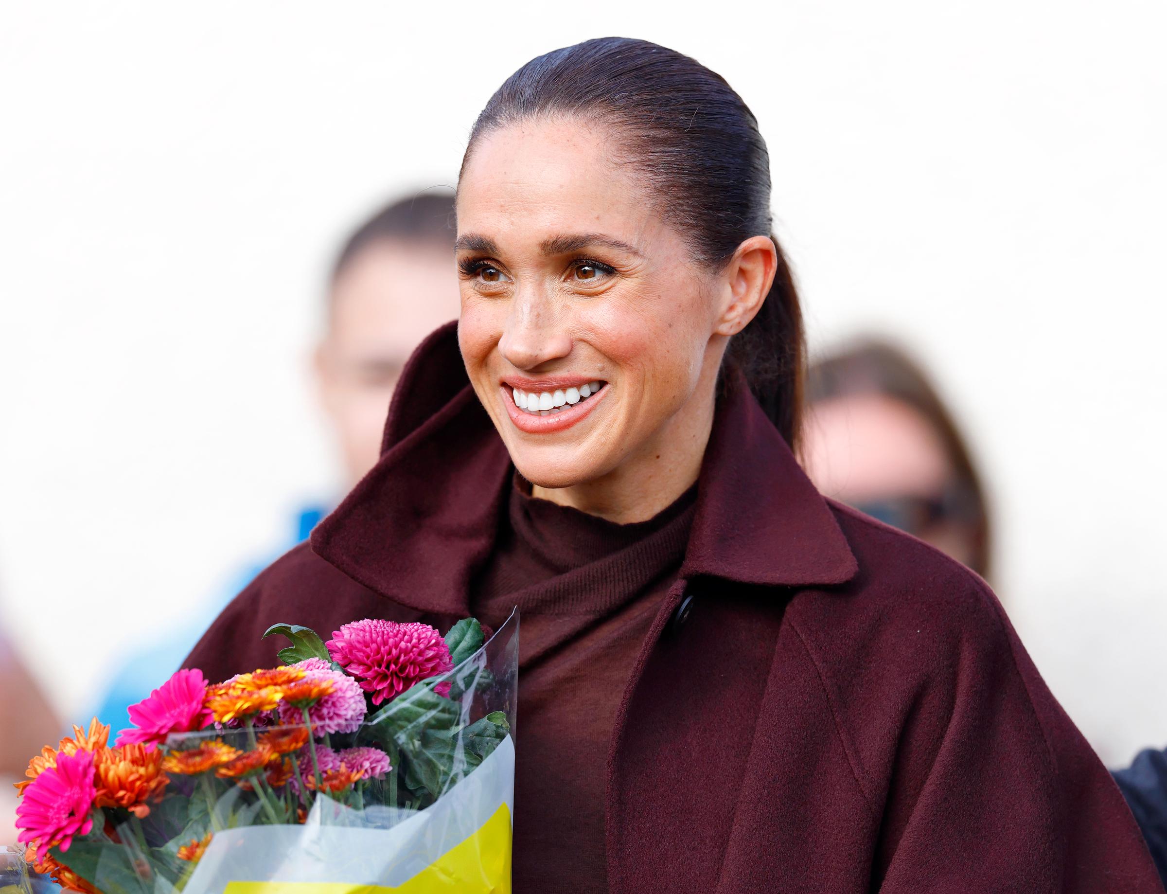 Meghan, Duchess of Sussex departs The Community Recording Studio (CRS), a youth and community charity, during her and Prince Harry's visit to Nottingham on October 15, 2026 in Nottingham, England. | Source: Getty Images