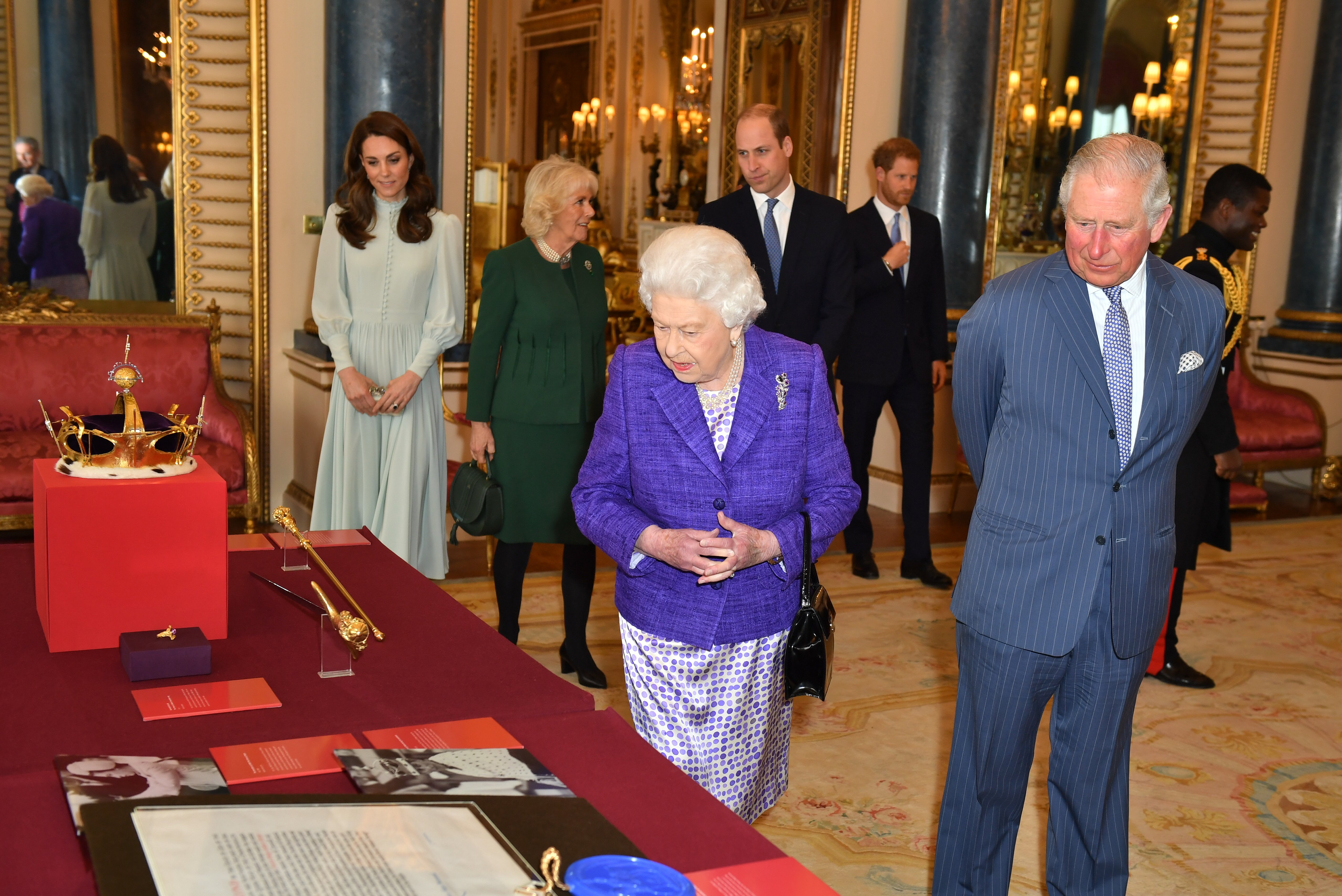 The Royal family together at the 50th anniversary of the Investiture of the Prince of Wales at Buckingham Palace | Photo: Getty Images