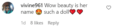 A screenshot of a comment from Brooklyn Daly's post on instagram | Photo: Instagram/brooklyndaly
