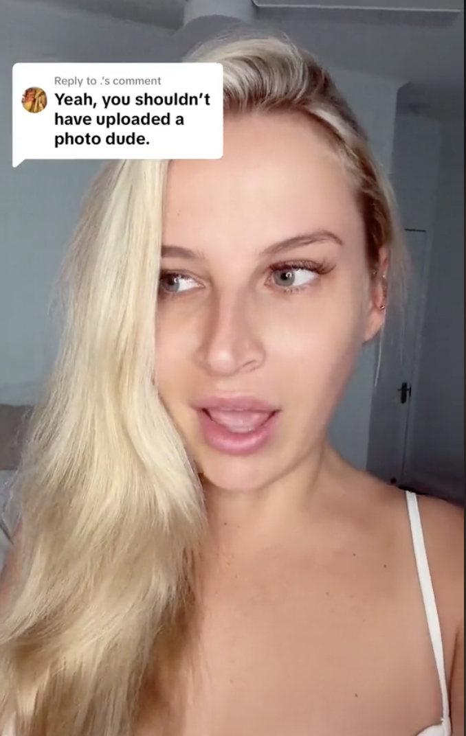 Amy Dickinson in her third video dated January 9, where she responds to a critic | Source: tiktok/amzdick