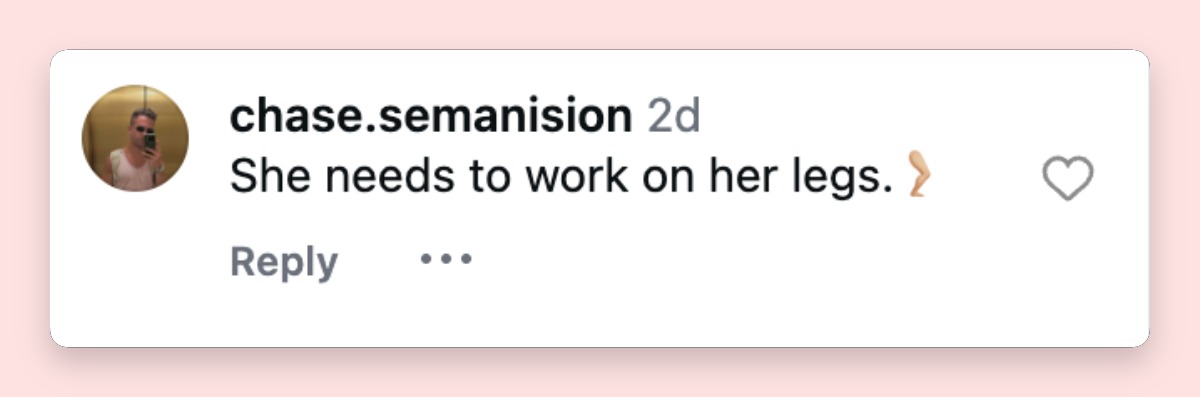 Some reactions were more critical, with one user writing, "She needs to work on her legs. 🦵." The remark stood in contrast to other fans who defended Griffith and praised how fit she looked.