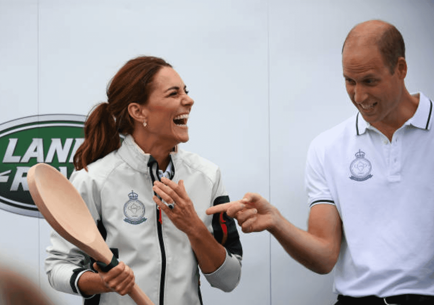 Kate Middleton receiving the wooden spoon at The King's Cup regatta, Isle of Wright | GettyImages