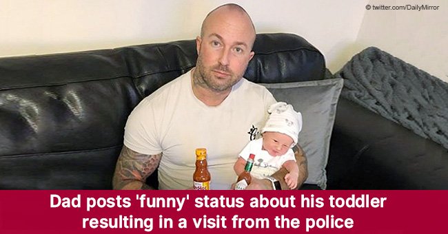Dad posts 'funny' status about his toddler resulting in a visit from the police 
