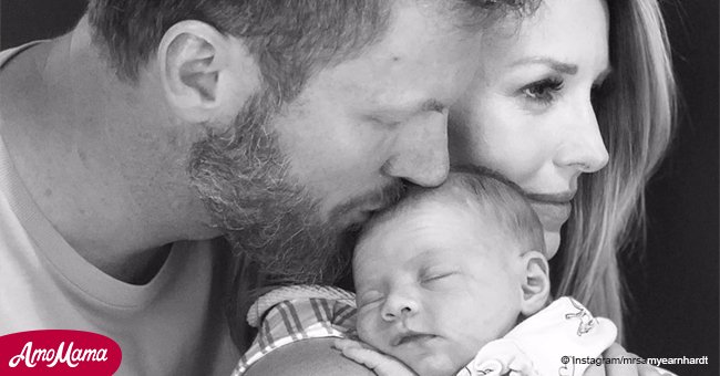 Dale Jr. and Amy Earnhardt share pictures of new baby
