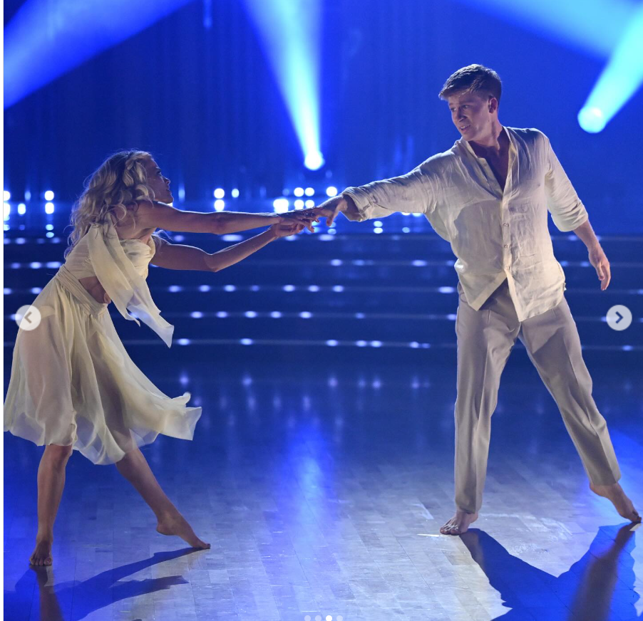 Robert Irwin and Witney Carson dance to Phil Collins' timeless ballad "You'll Be in My Heart," as seen in a post dated October 15, 2025 | Source: Instagram/dancingwiththestars