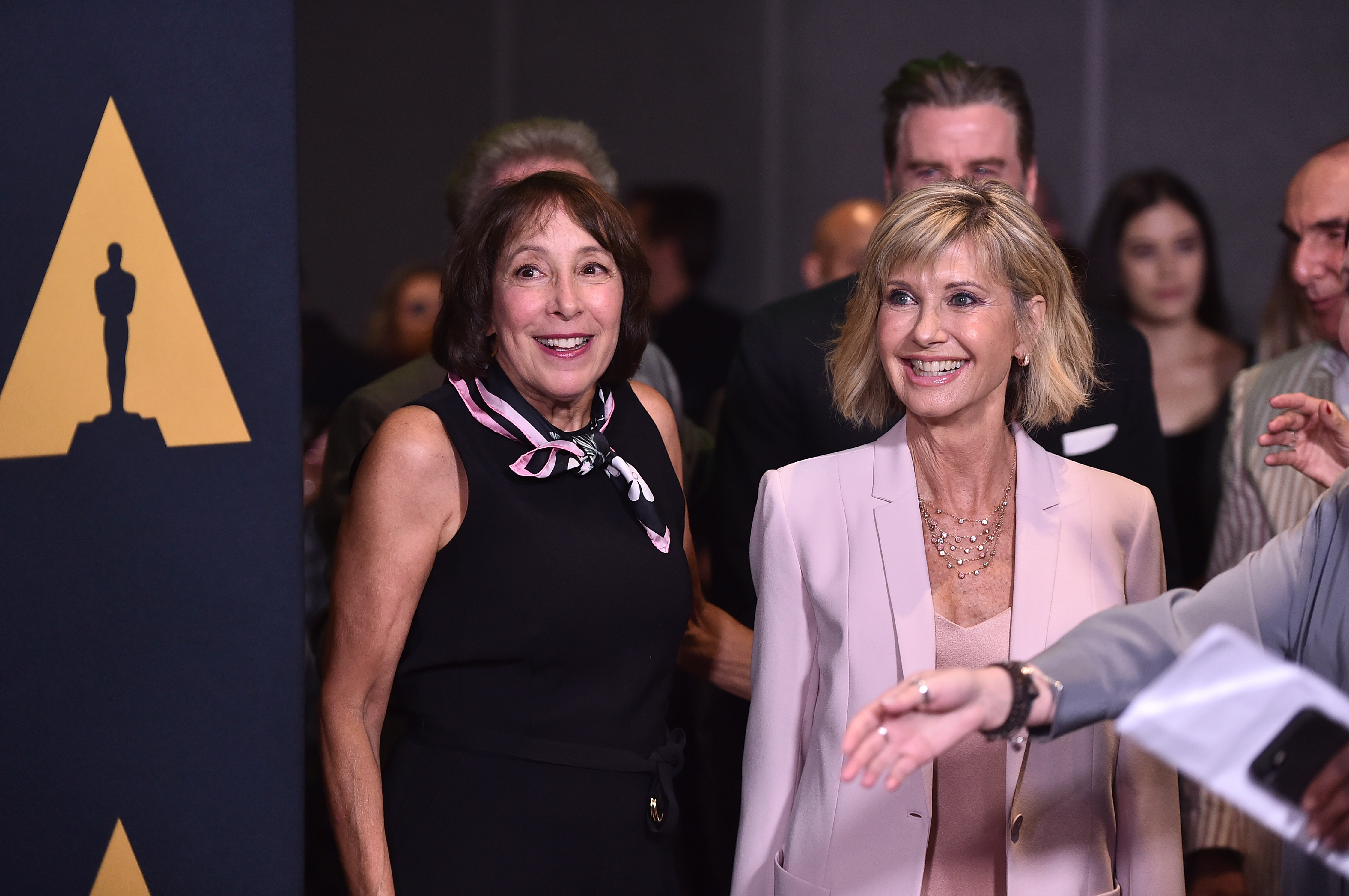 Didi Conn and Olivia Newton-John attend the Academy Presents "Grease" (1978) 40th Anniversary on August 15, 2018, in Beverly Hills, California. | Source: Getty Images