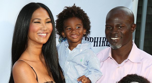 Kimora Lee, Kenzo Lee Hounsou and Djimon Hounsou at the 12th annual Art for Life benefit on July 30, 2011 | Photo: Getty Images