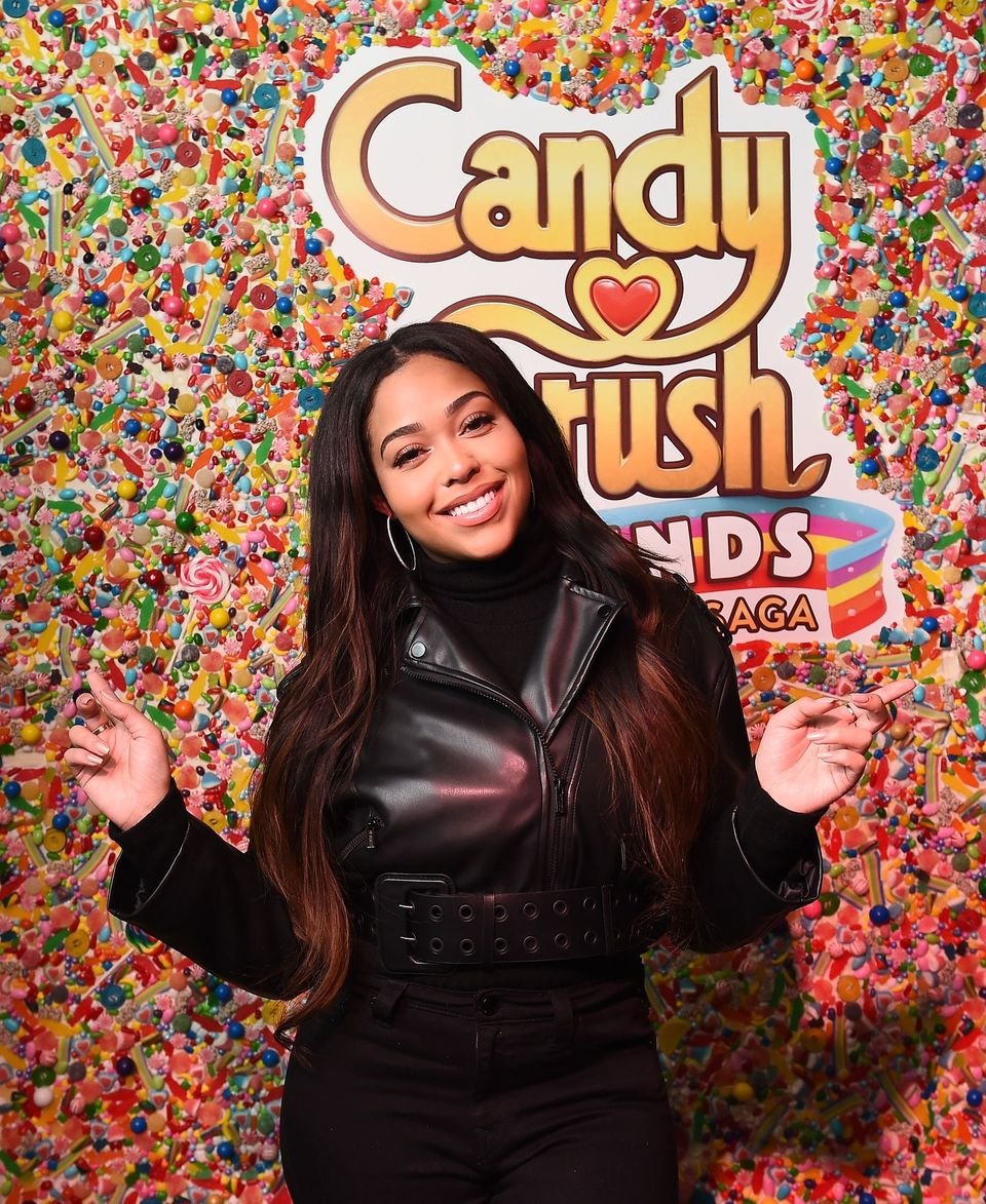 Jordyn Woods during the Candy Crush Friends Saga "Sweet n Solo" Valentine's Day Dining Experience at Dirt Candy on February 6, 2019 in New York City.  | Source: Getty Images