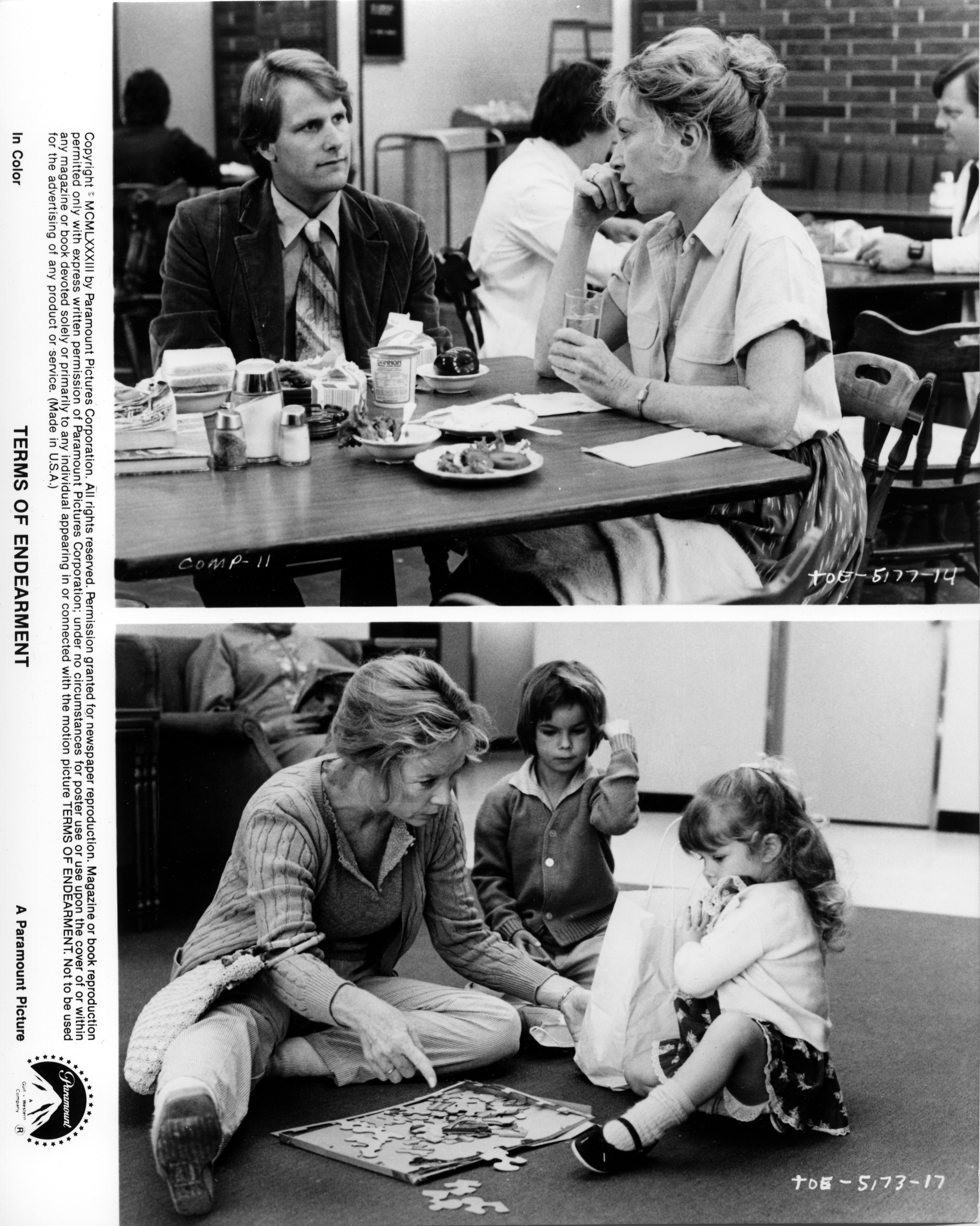 Jeff Daniels and Shirley MacLaine in "Terms of Endearment." | Source: Getty Images