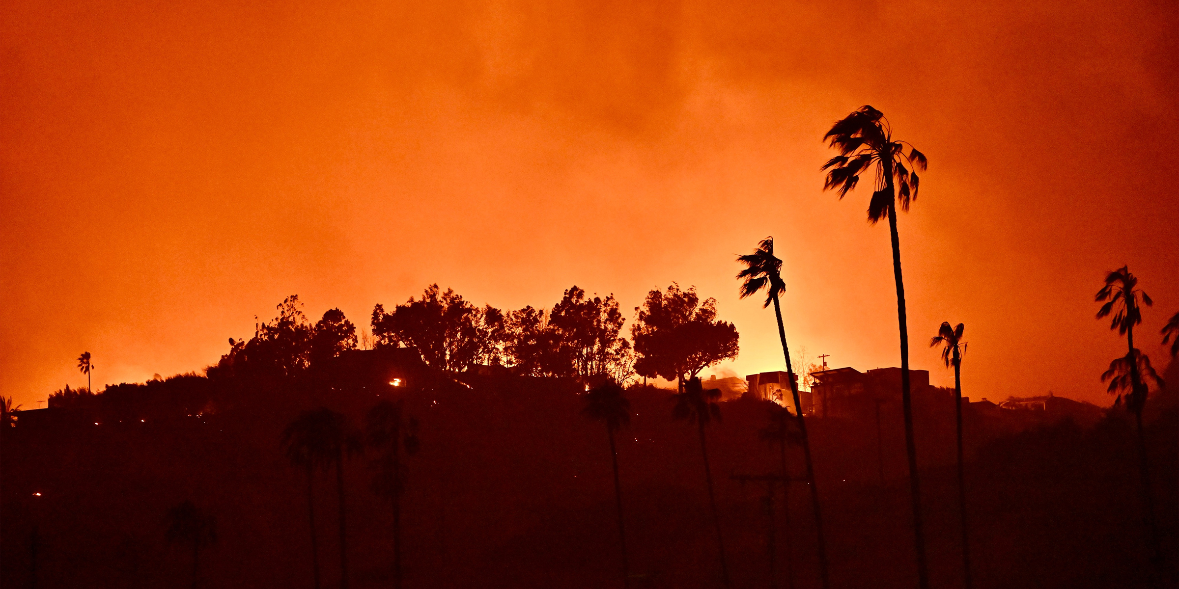 A view of the smoke-filled sky in Los Angeles as a result of the Palisades Fire. | Source: Getty Images