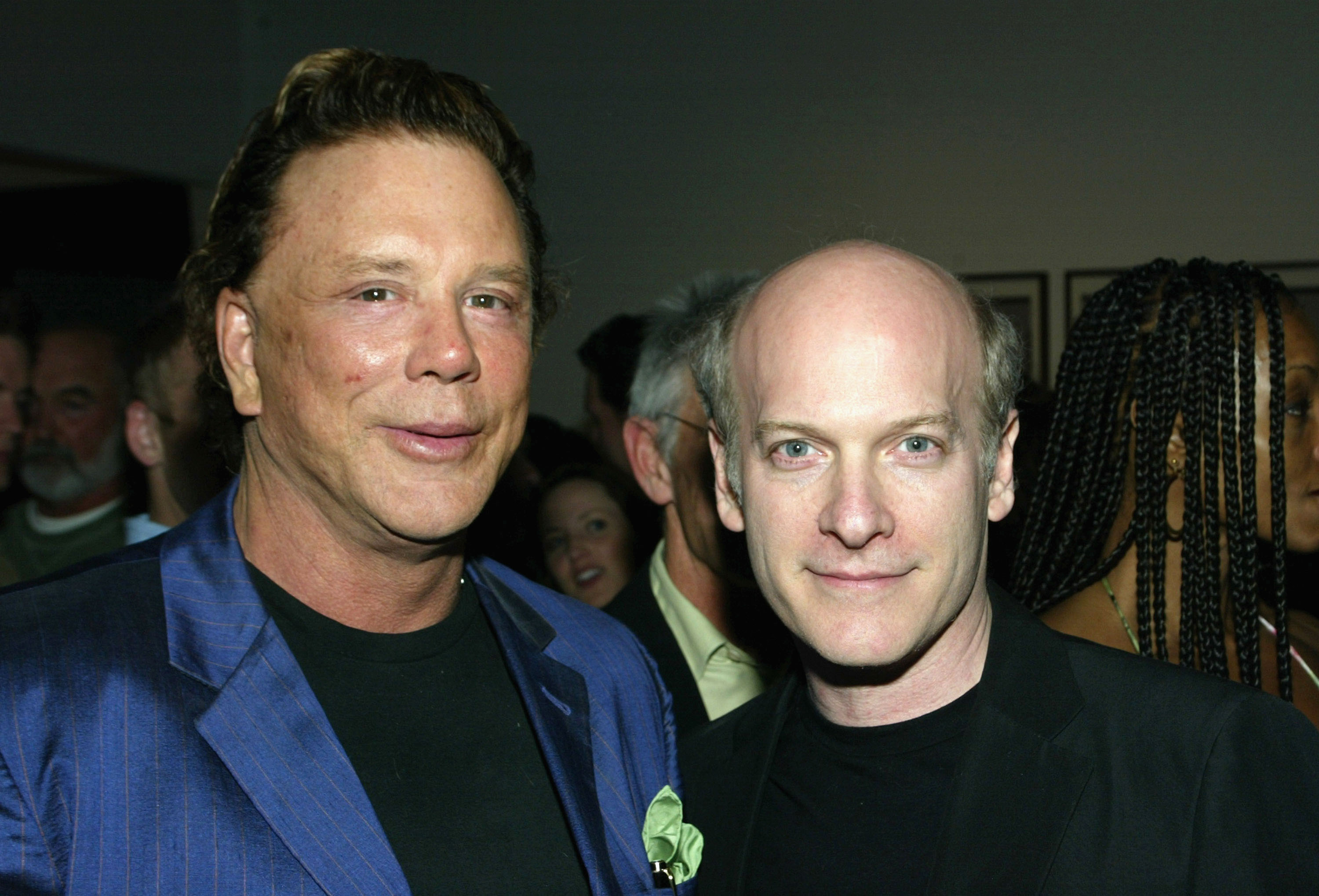Mickey Rourke and  Timothy Greenfield-Sanders at TEN's presentation of Timothy Greenfield-Sanders event on April 1, 2005, in Santa Monica, California. | Source: Getty Images