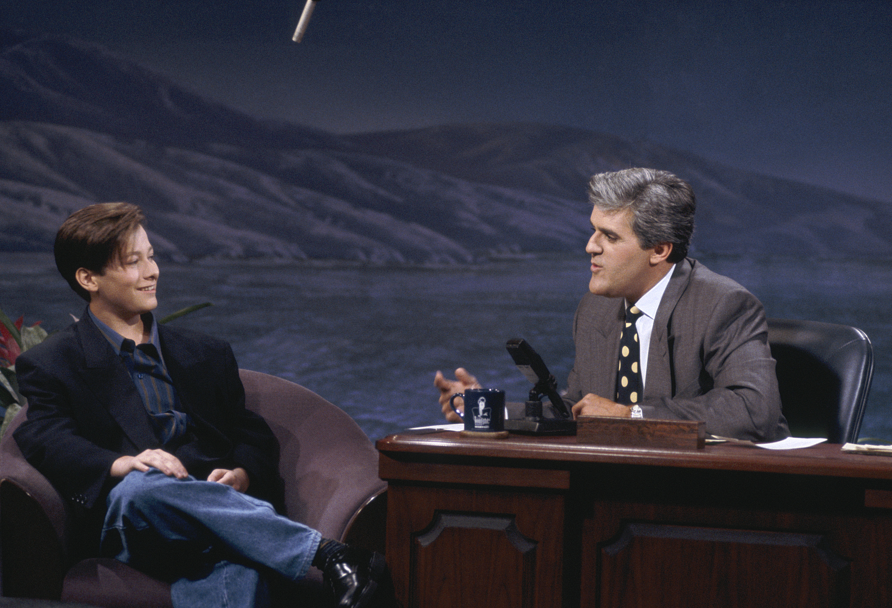 Edward Furlong during an interview with host Jay Leno on September 2, 1992 | Source: Getty Images
