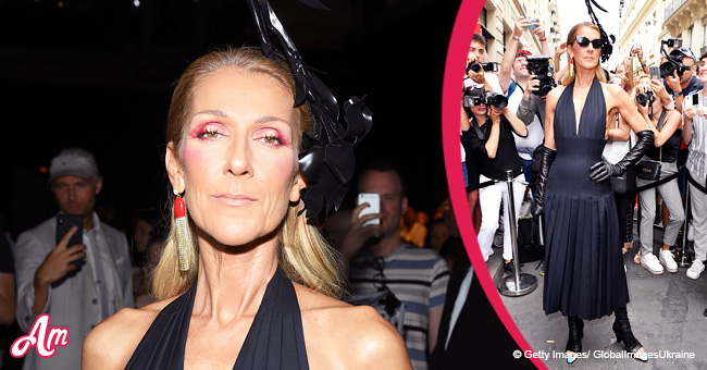 Céline Dion Wore an Unusual Headdress at Paris Couture week