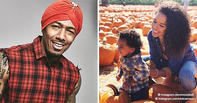 Nick Cannon's son Golden flaunts his natural curls wearing plaid shirt in pic at a pumpkin patch