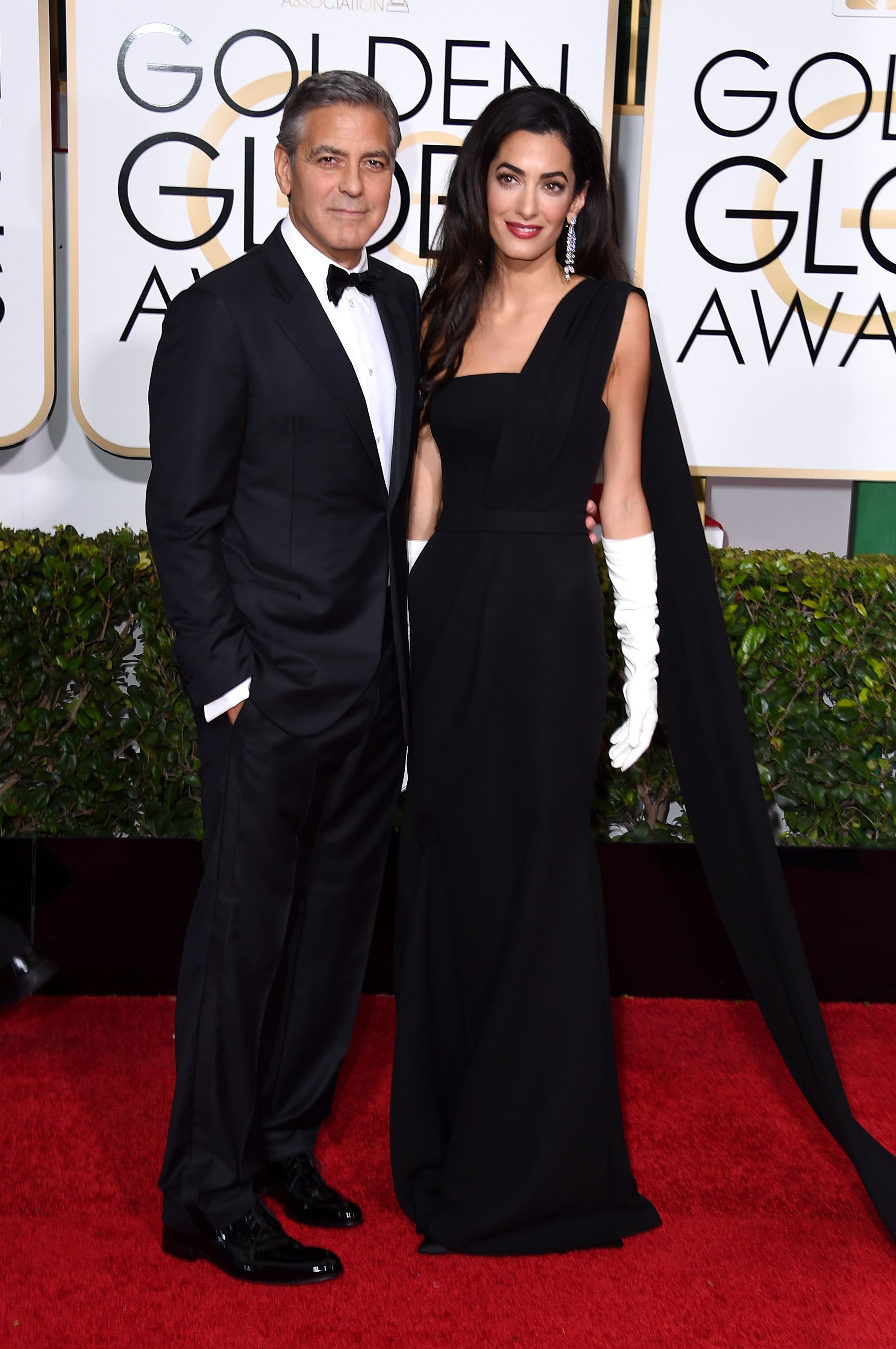 George and Amal Clooney at the 72nd Annual Golden Globe Awards in Beverly Hills, California on January 11, 2015 | Source: Getty Images