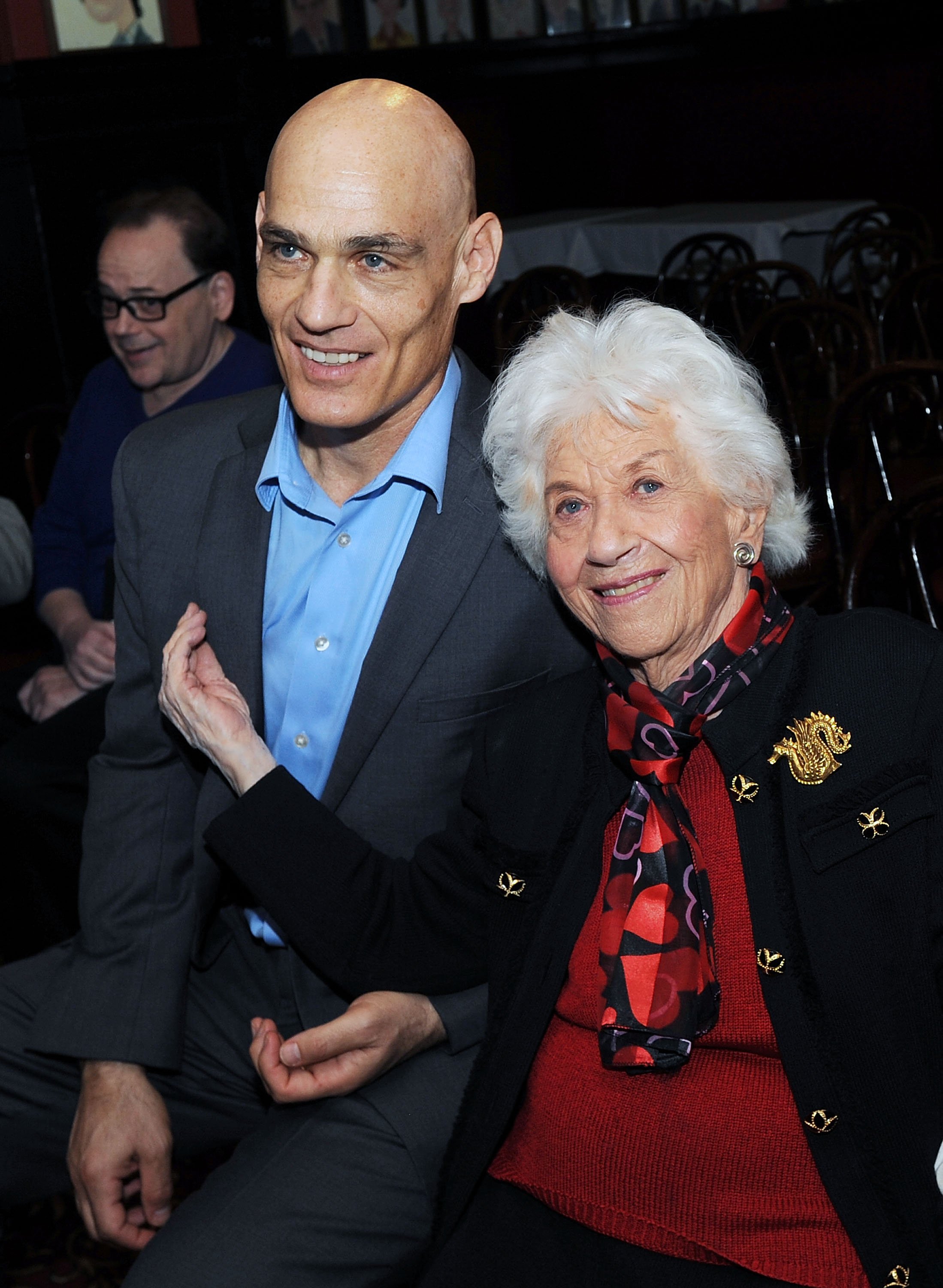  Actress Charlotte Rae and her son Larry Strauss promotes her book "The Facts of My Life" at Sardi's on November 3, 2015. | Source: Getty Images