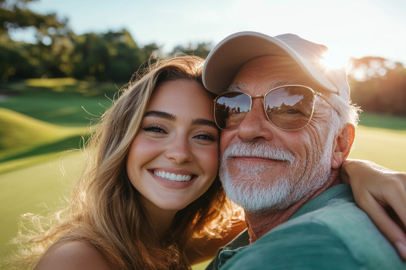 A couple on a golf course | Source: Midjourney