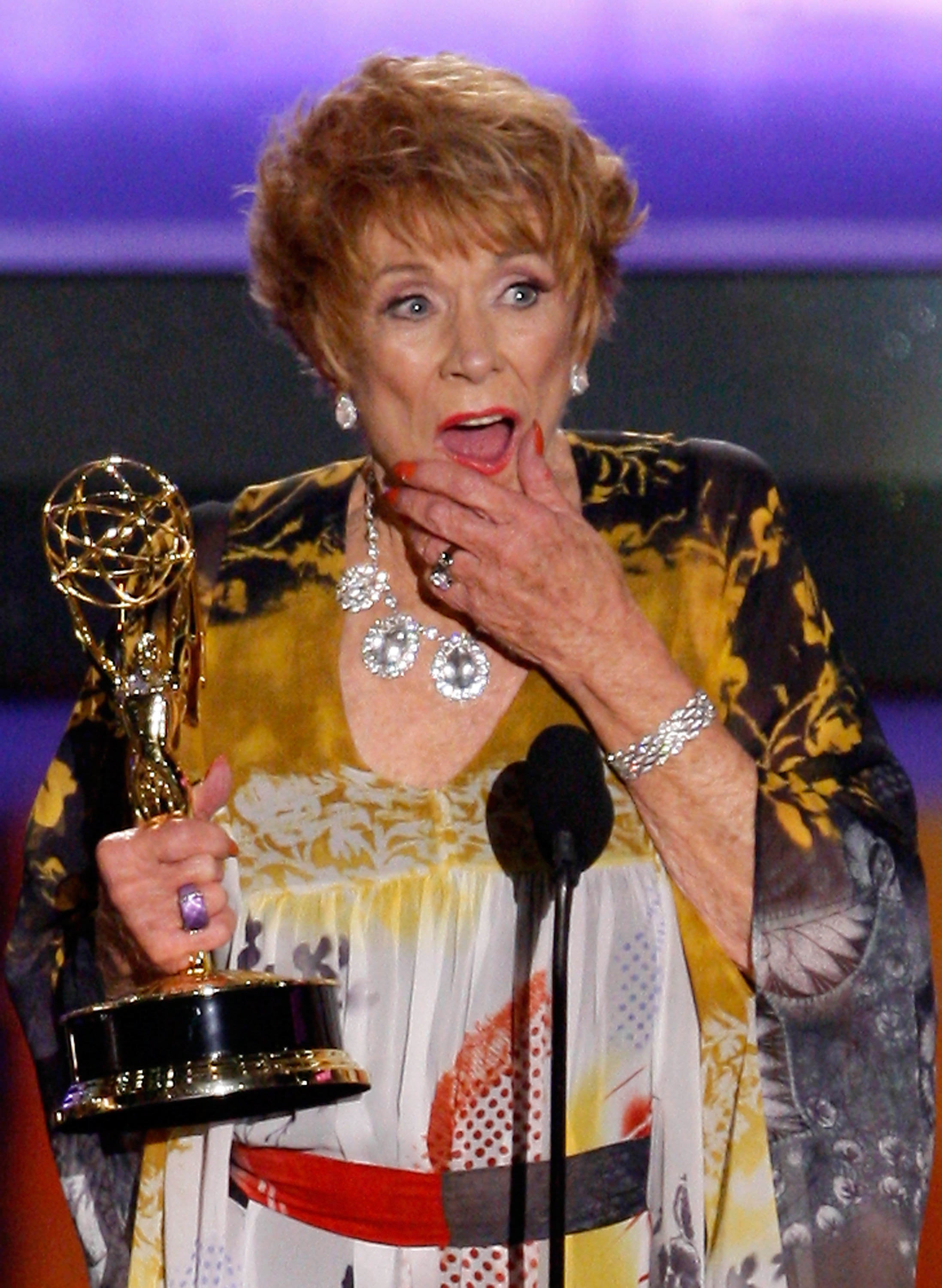 Jeanne Cooper accepting the Outstanding Lead Actress in a Drama Series award during the 35th Annual Daytime Emmy Awards held at the Kodak Theatre on June 20, 2008 in Hollywood, California | Source: Getty Images