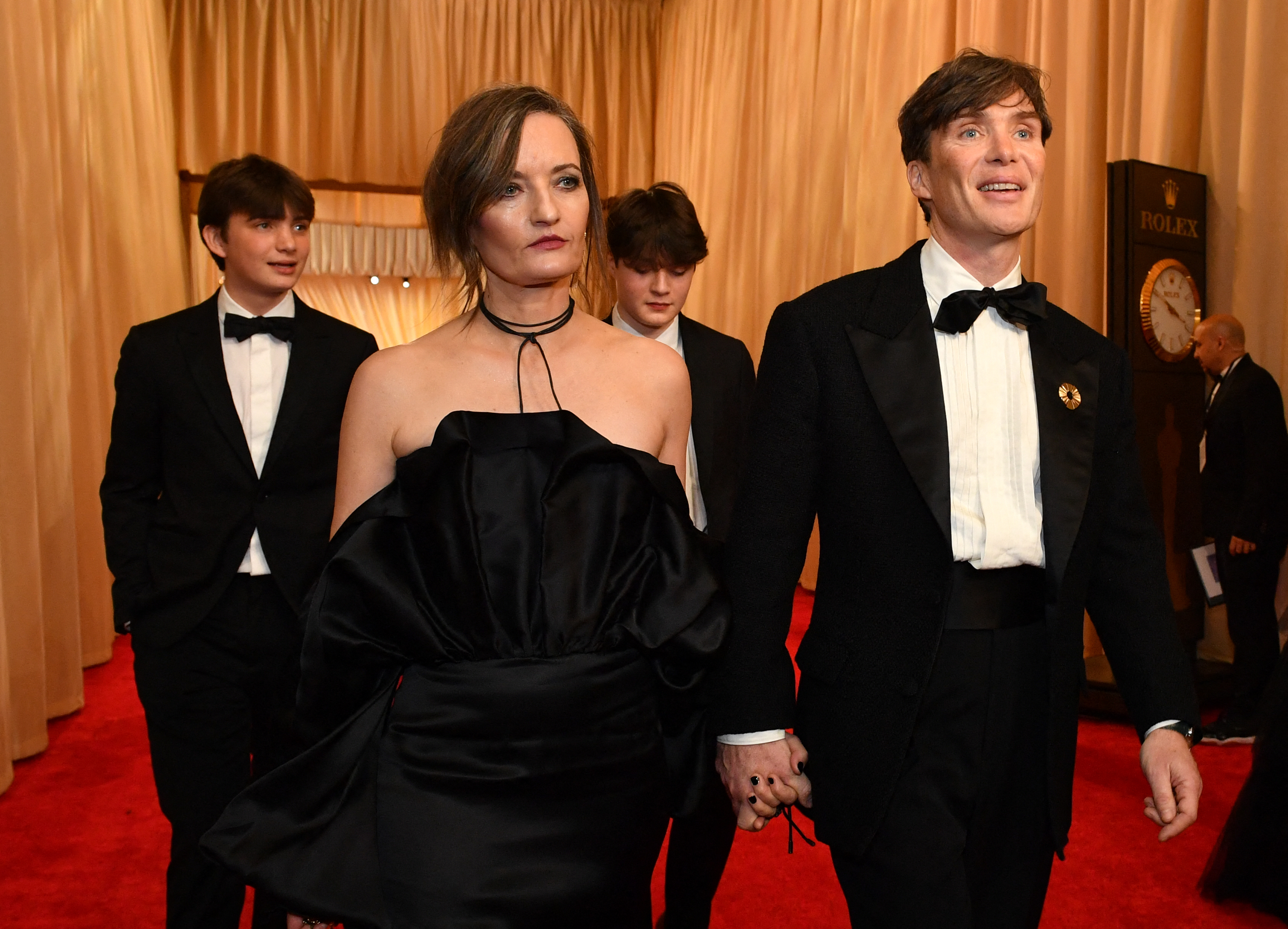 Cillian Murphy arrives with his family at the 96th Annual Academy Awards in Hollywood, California on March 10, 2024 | Source: Getty Images