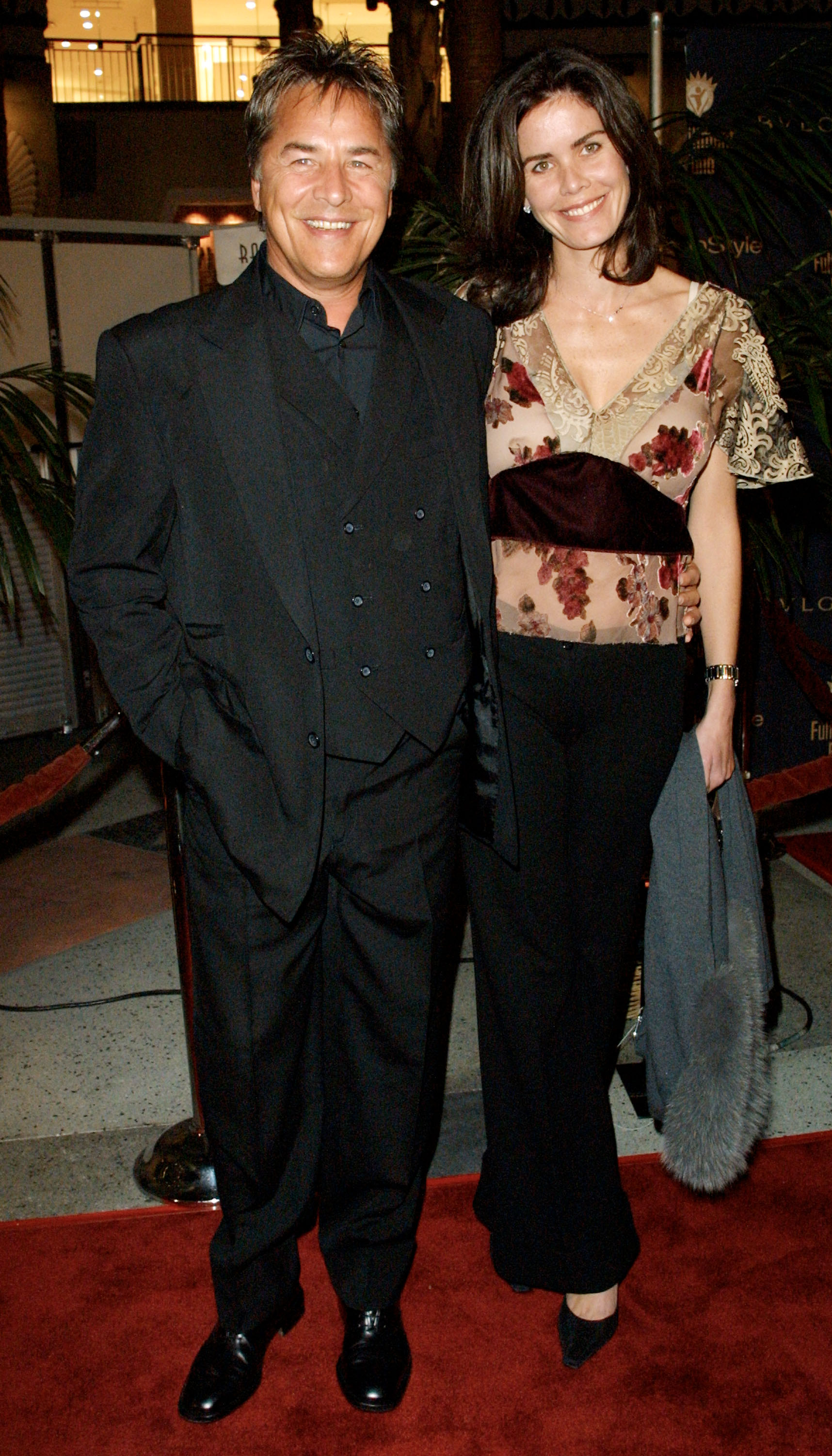 Don Johnson and his wife Kelley Phleger at the Fulfillment Fund honoring Jeffrey Katzenberg at the Stars Benefit Gala on November 8, 2001, in Los Angeles, California | Source: Getty Images