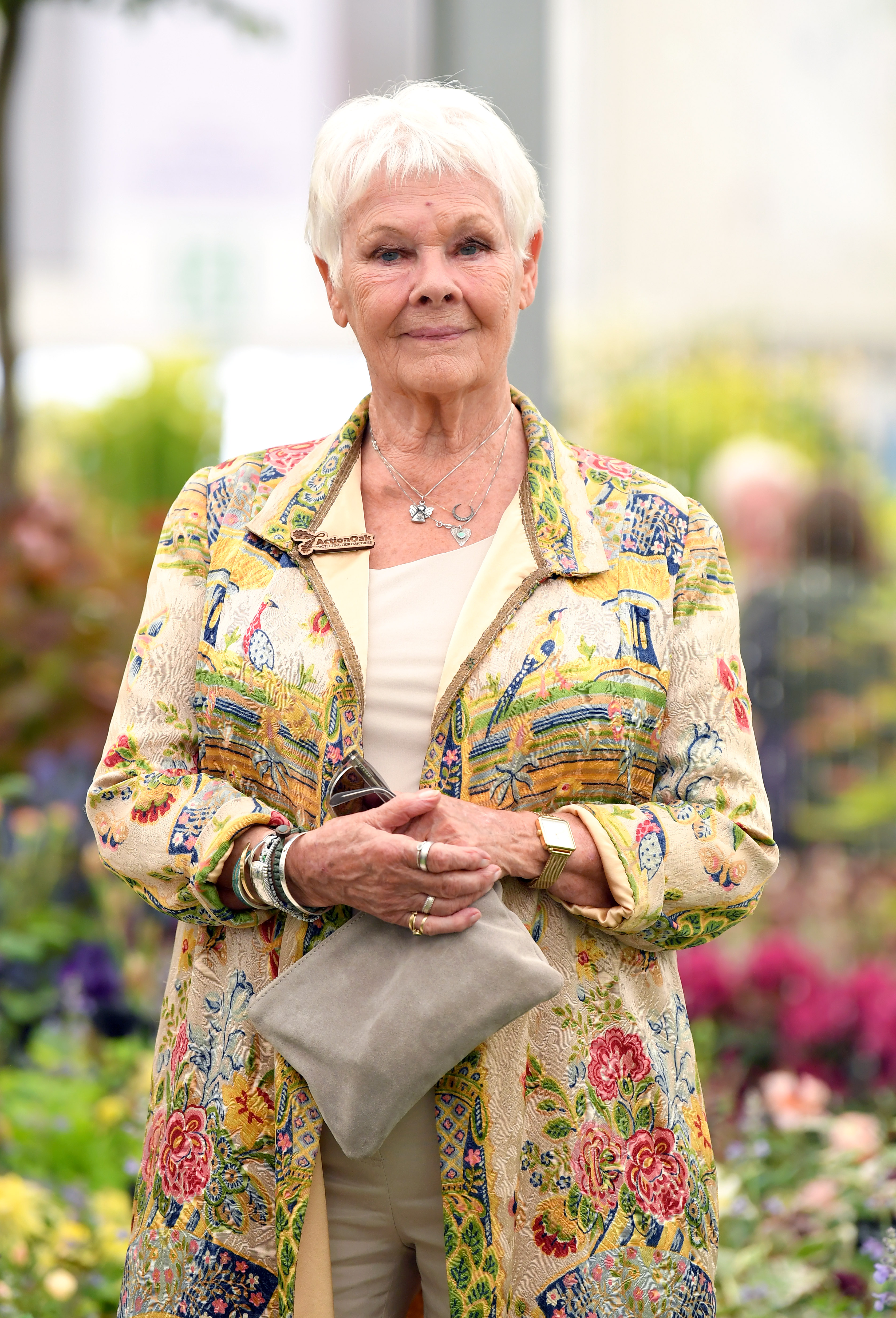 Judi Dench at the RHS Chelsea Flower Show on May 20, 2019, in London, England. | Source: Getty Images