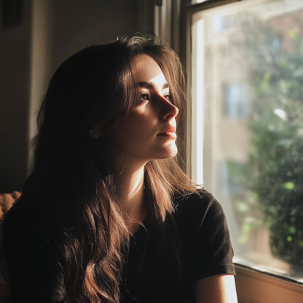 A woman looking out the window | Source: Midjourney