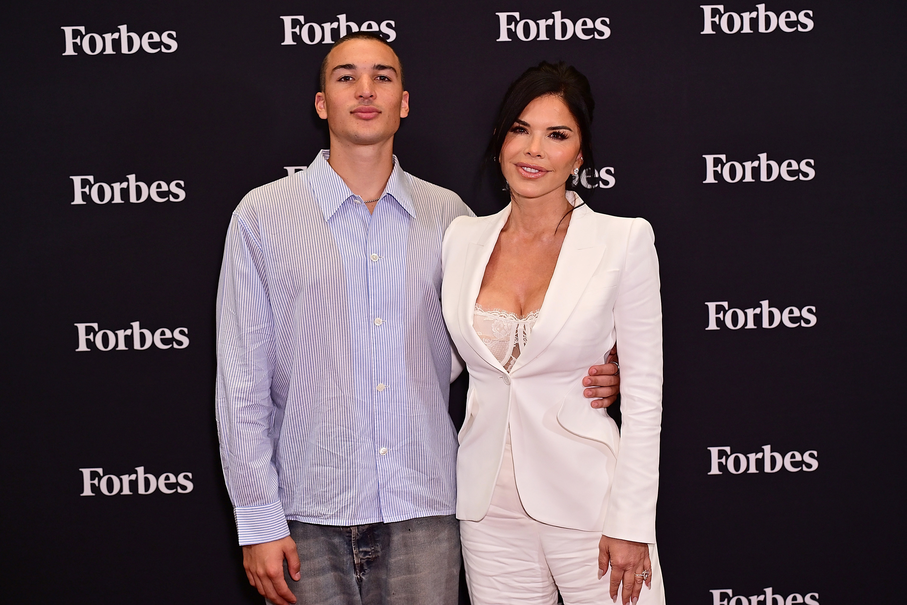 Lauren Sánchez and her son Nikko Gonzalez at Forbes Power Women's Summit 2024 on September 11 in New York. | Source: Getty Images