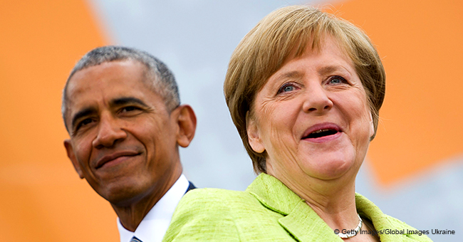 Angela Merkel Gives Barack Obama a Very Warm Welcome before Private Meeting in Berlin