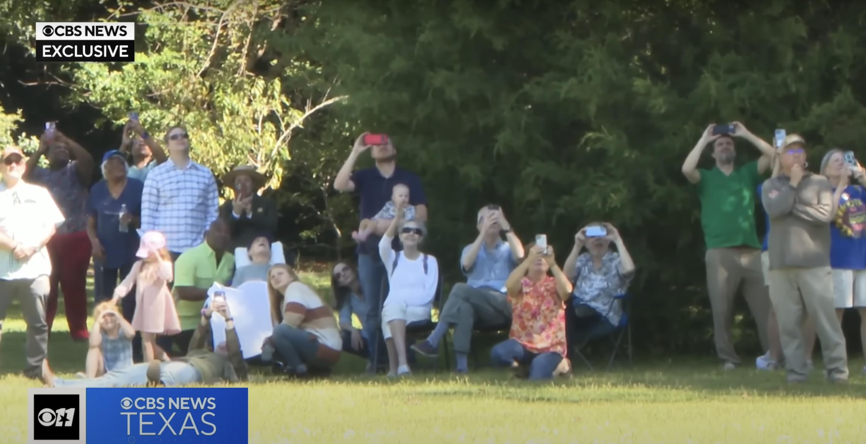 Family and friends of Jimmy Carter capture the military flyover in Plains, Georgia, posted on October 2, 2024 | Source: YouTube.com/CBSDFW