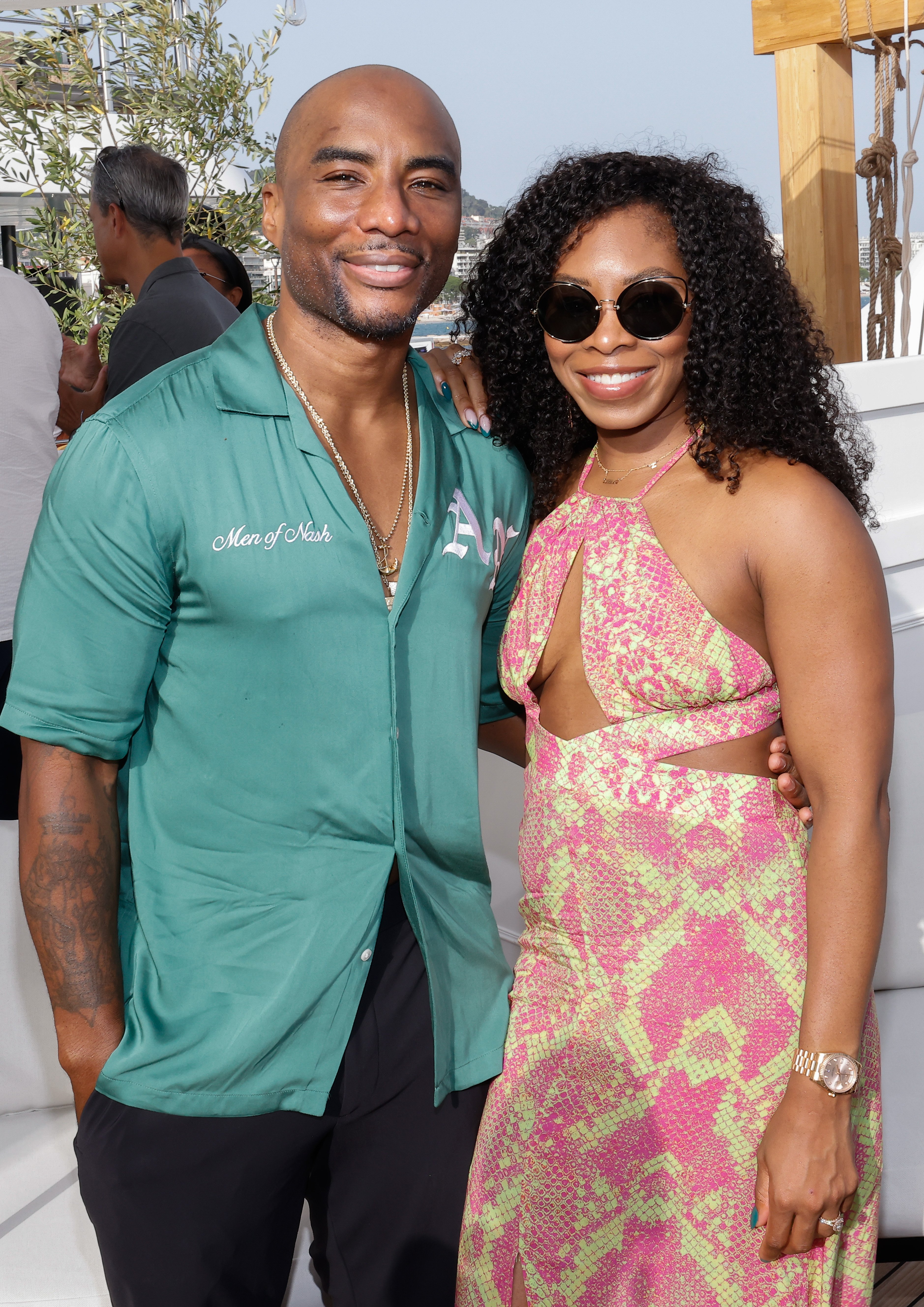 Charlamagne Tha God and Jessica Gadsden at iHeartMedia and ADCOLOR on June 20, 2022, in France. |  Source: Getty Images