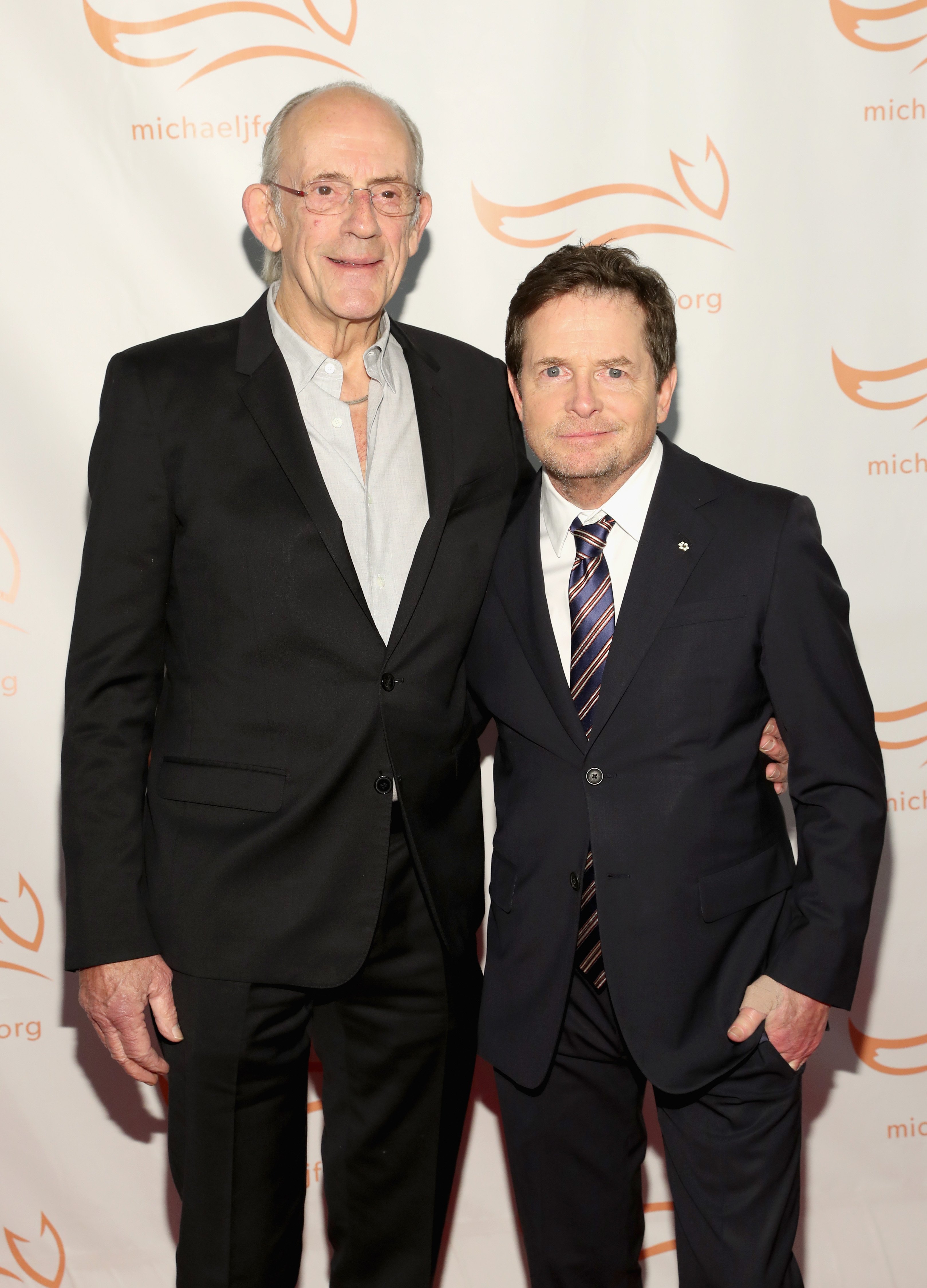 Christopher Lloyd and Michael J Fox at a Foundation November 2018 Benefit Gala in New York | Photo: Getty Images