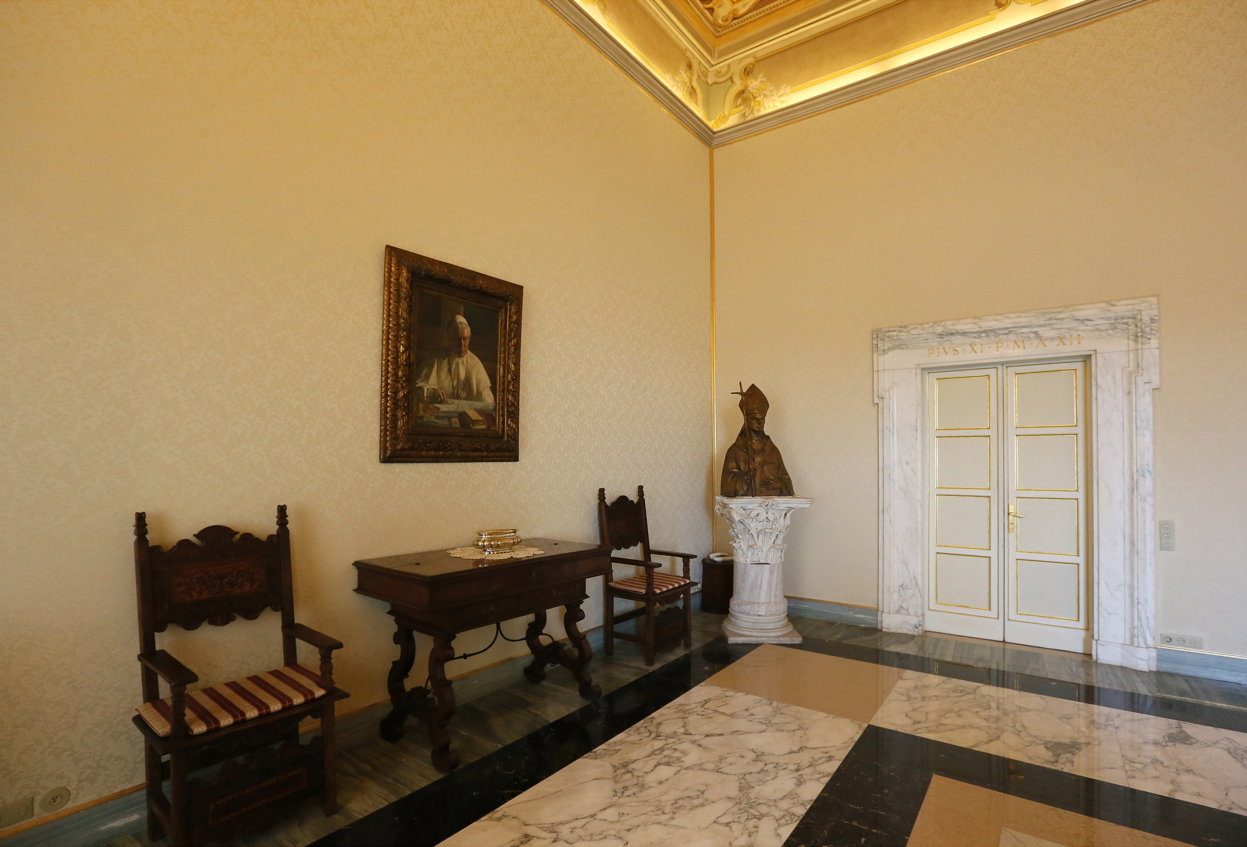 The Chamber of the Popes in the Apostolic Palace pictured on October 21, 2016, in Castel Gandolfo, Italy. | Source: Getty Images